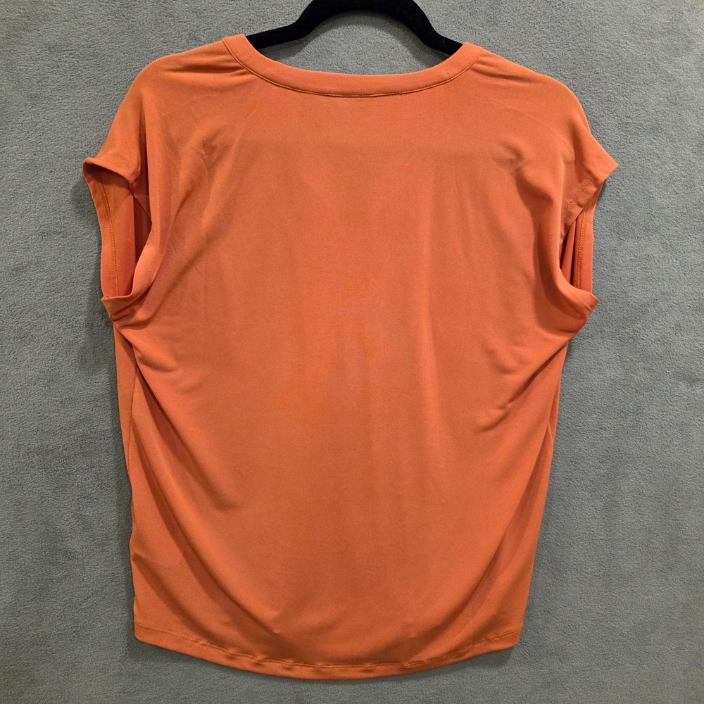 Tahari V-Neck‎ Blouse Top Women's Size Small Short Sleeve Casual Office Classic - Picture 2 of 6